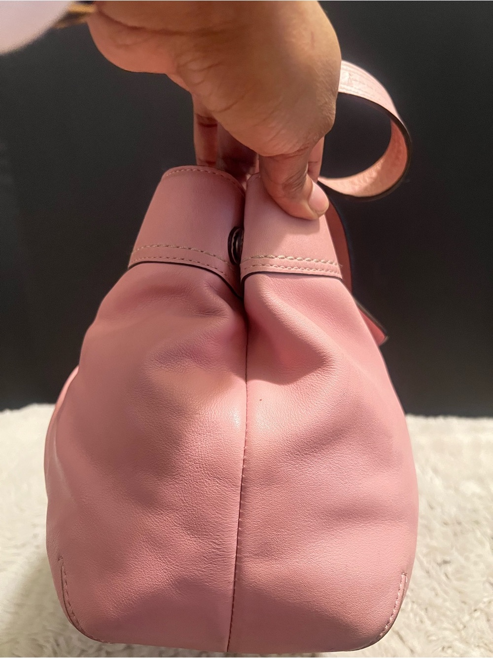 Vintage Coach Soho pleated Pink Leather Tote Shoulder Bag with Branded Tag - Picture 12 of 12